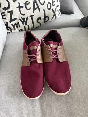 Men's Blackwell Burgundy Canvas Lace-Up Shoes